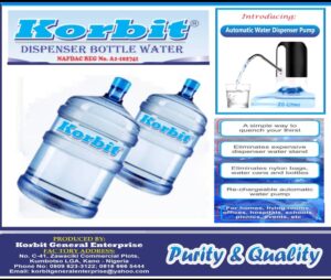 Korbit Dispenser Bottle Water