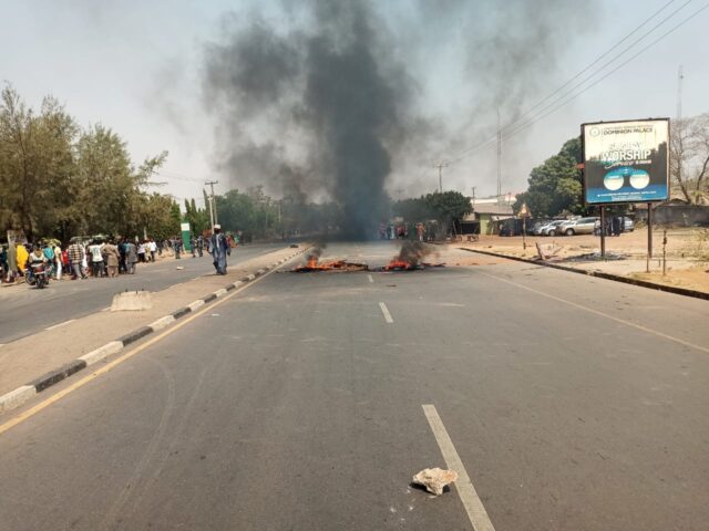 Deserted Lafia -Jos road in Nasarawa State due to the ongoing protest following the Supreme Court Judgment affirming the election Governor Abdullahi Sule.